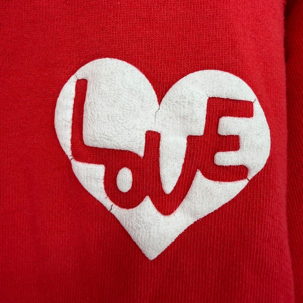 Spiritual Gangster Heart Forever Sweatshirt Women L Red Loungewear Streetwear - Picture 5 of 11